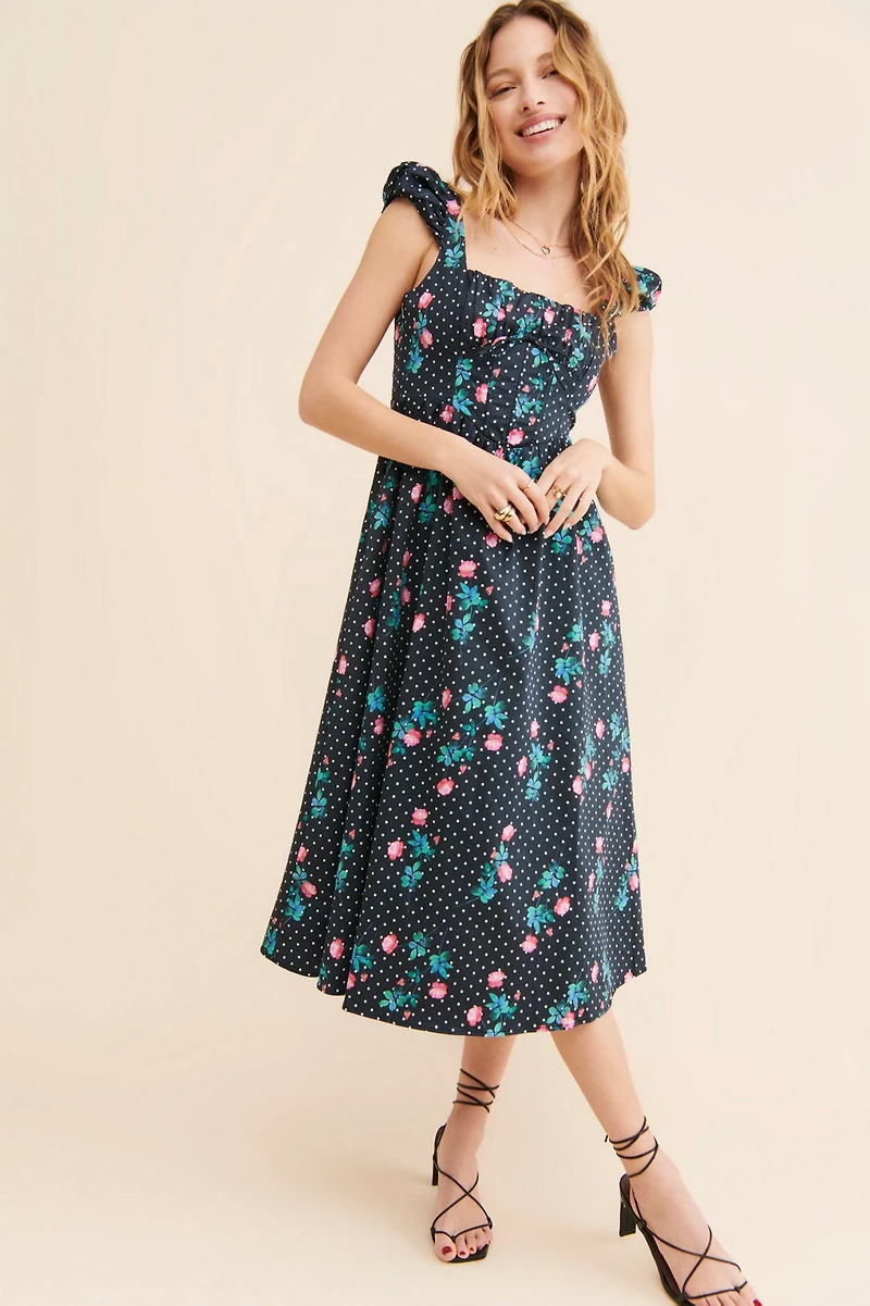 For Love & Lemons Florentina Midi Dress
