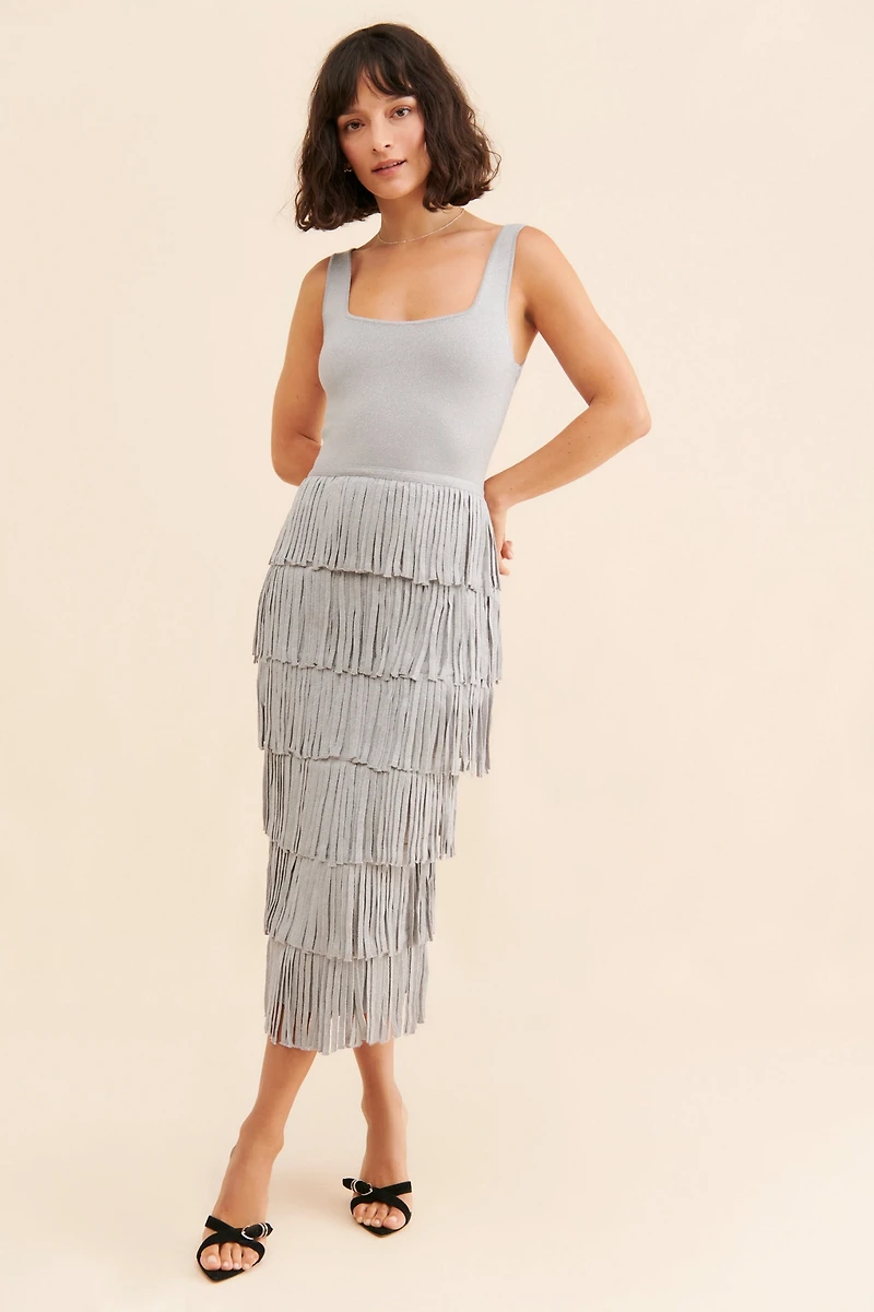 Endless Rose Edgar Fringe Knit Dress