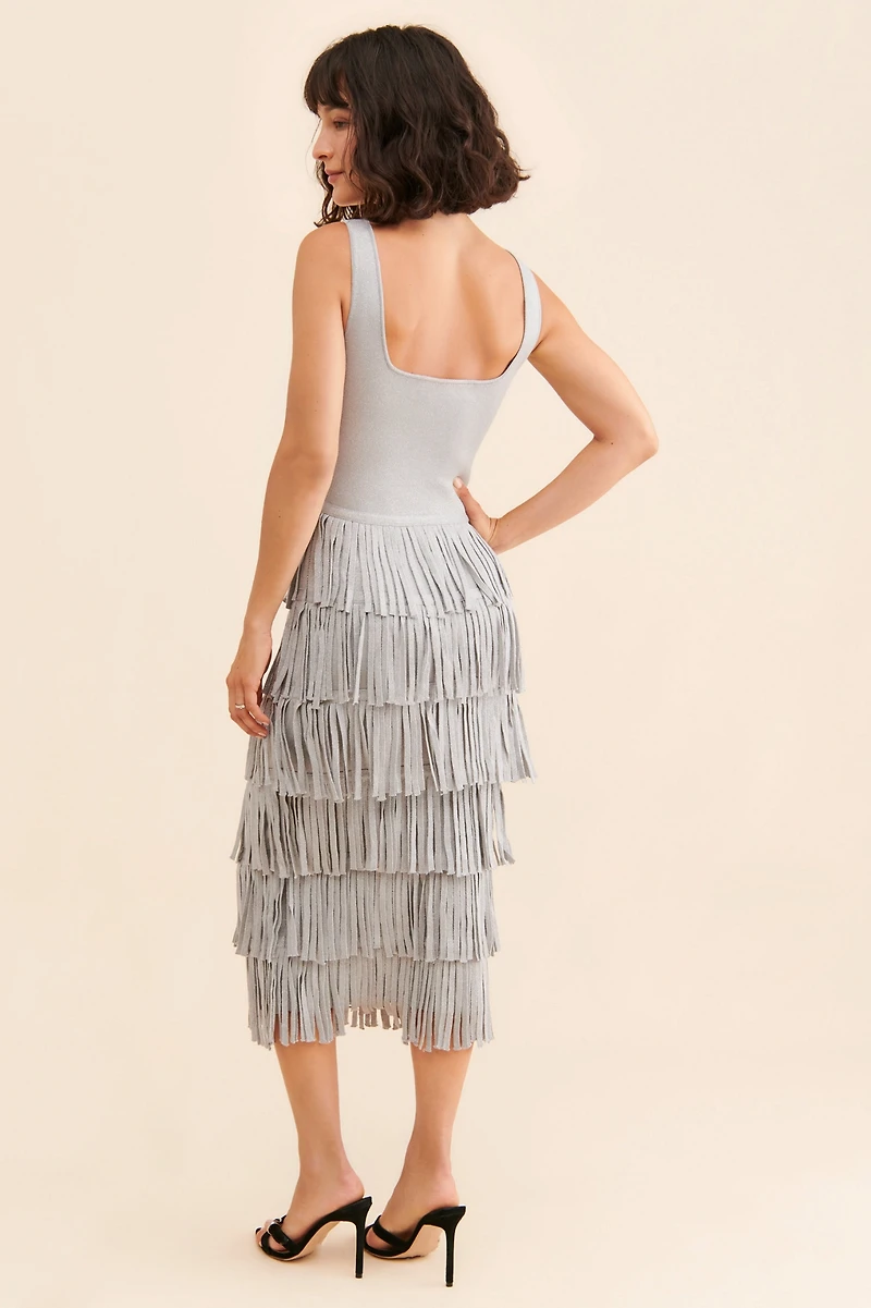 Endless Rose Edgar Fringe Knit Dress