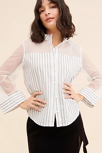 FRENCHMAUVE Vivian Striped Shirt