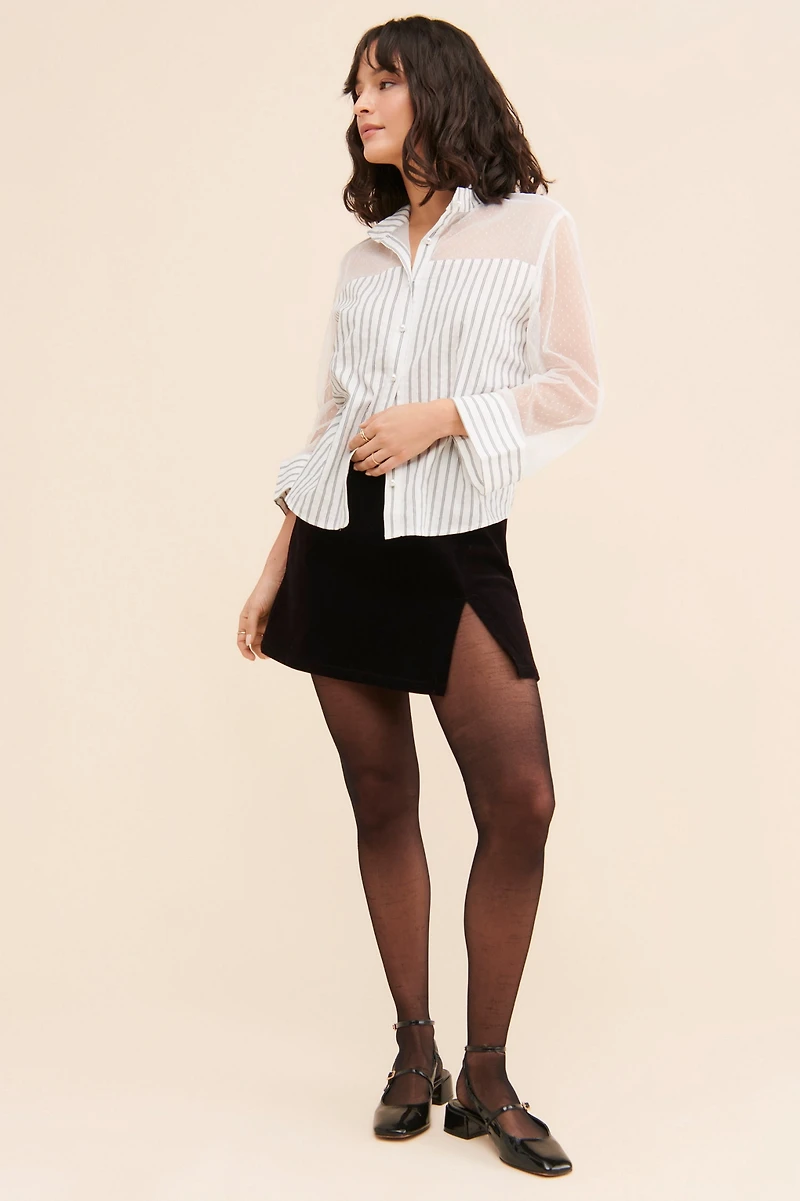 FRENCHMAUVE Vivian Striped Shirt