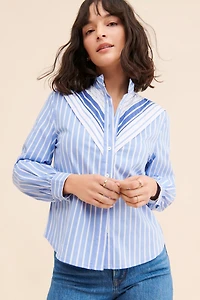 FRENCHMAUVE Logan Striped Shirt