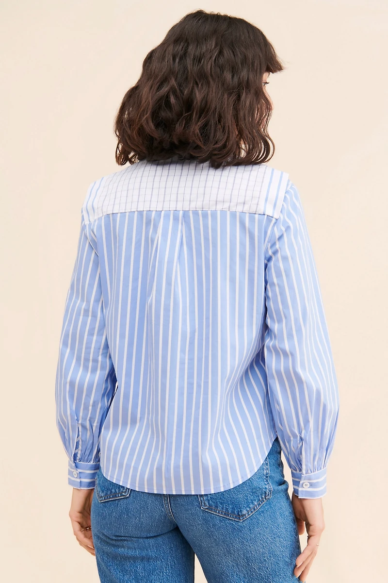 FRENCHMAUVE Logan Striped Shirt