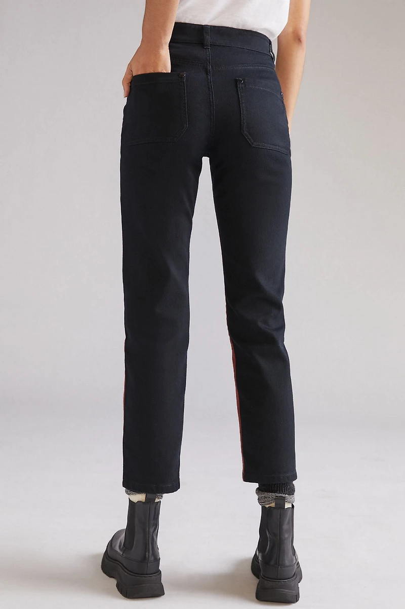 Maeve Colorblocked Straight Jeans