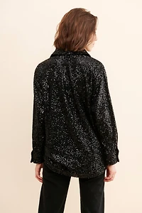 BB Dakota Glitter Sweet Shirt Jacket