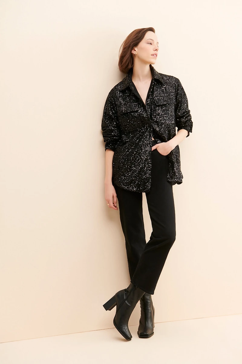 BB Dakota Glitter Sweet Shirt Jacket