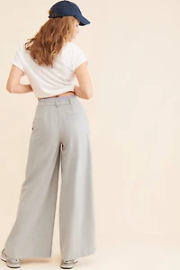 Maeve Boxer Detail Pleat-Front Trousers
