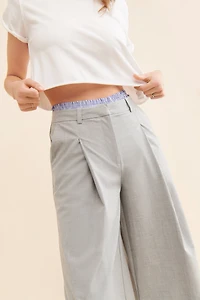 Maeve Boxer Detail Pleat-Front Trousers