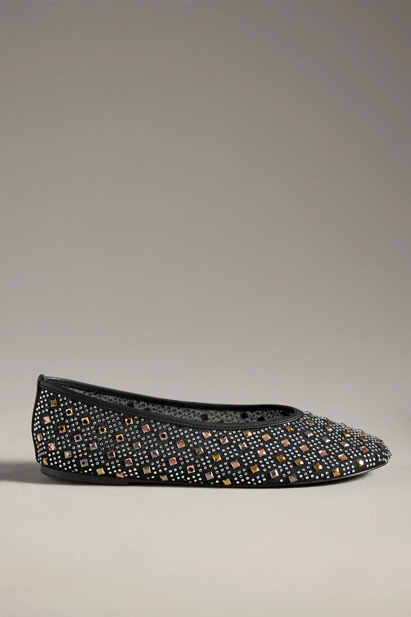 By Anthropologie Glitz Mesh Flats