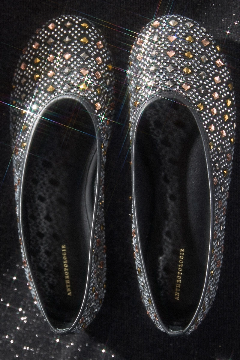 By Anthropologie Glitz Mesh Flats