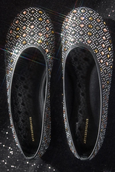 By Anthropologie Glitz Mesh Flats
