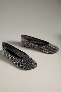By Anthropologie Glitz Mesh Flats