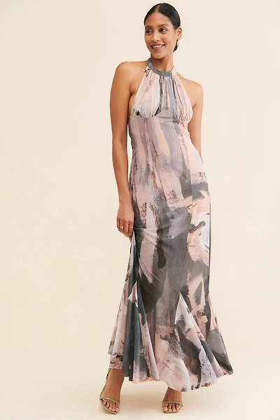 Let Me Be Knit Halter Maxi Dress