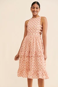 Love And Liberation Tiered Side-Cutout Dress