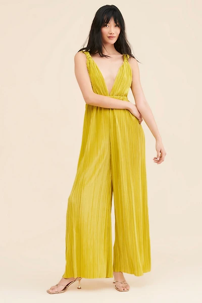 Line + Dot Indira Plissé Jumpsuit