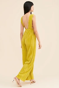 Line + Dot Indira Plissé Jumpsuit