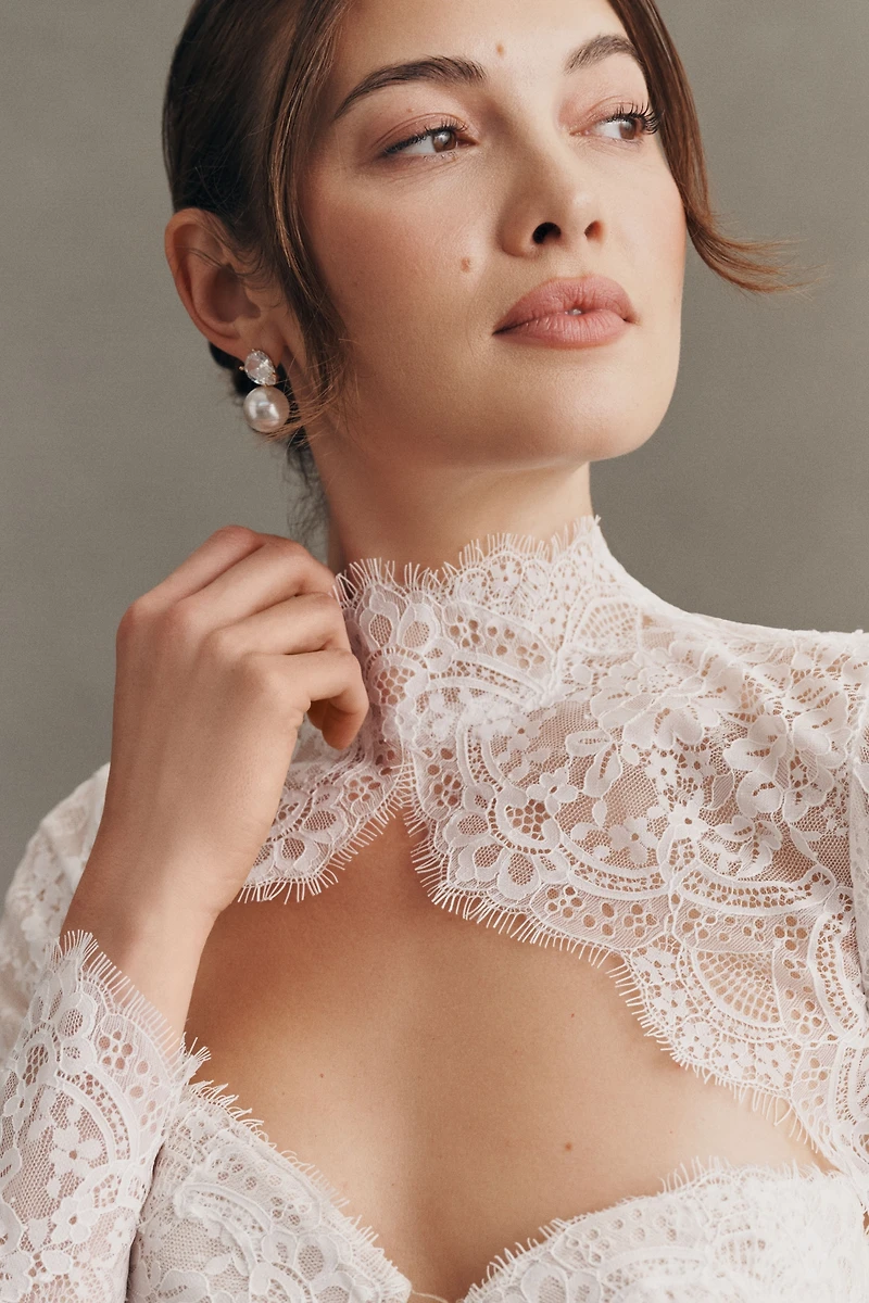 Crystal and Pearl Drop Earrings