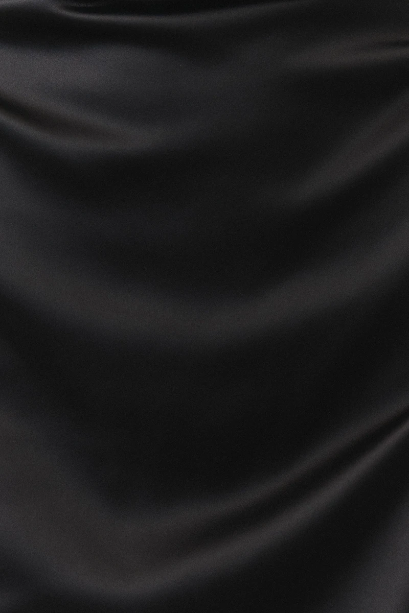 BHLDN Stretch Satin Small Black Swatch