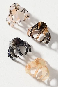 Neutral Mini Hair Claw Clips, Set of 4