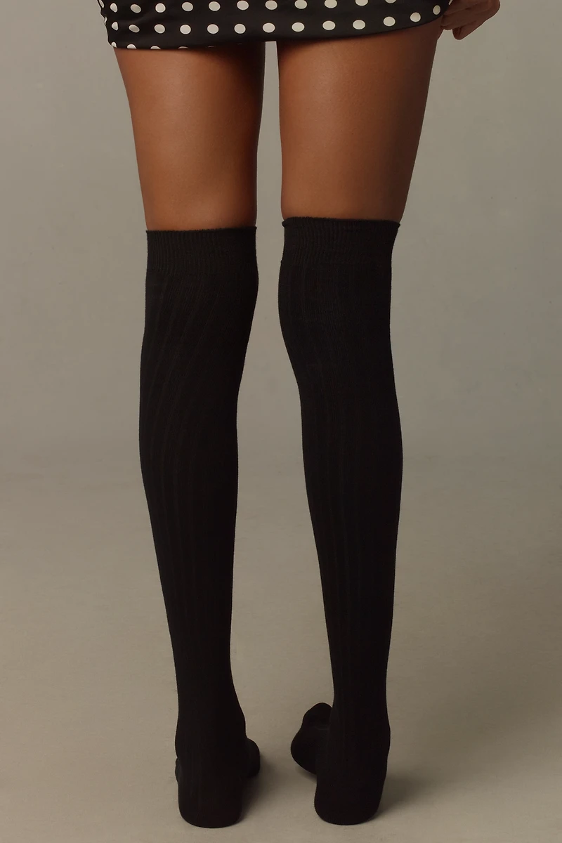 Ribbed Over-The-Knee Socks