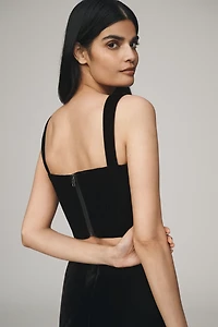 SAU LEE Venus Velvet Corset Top