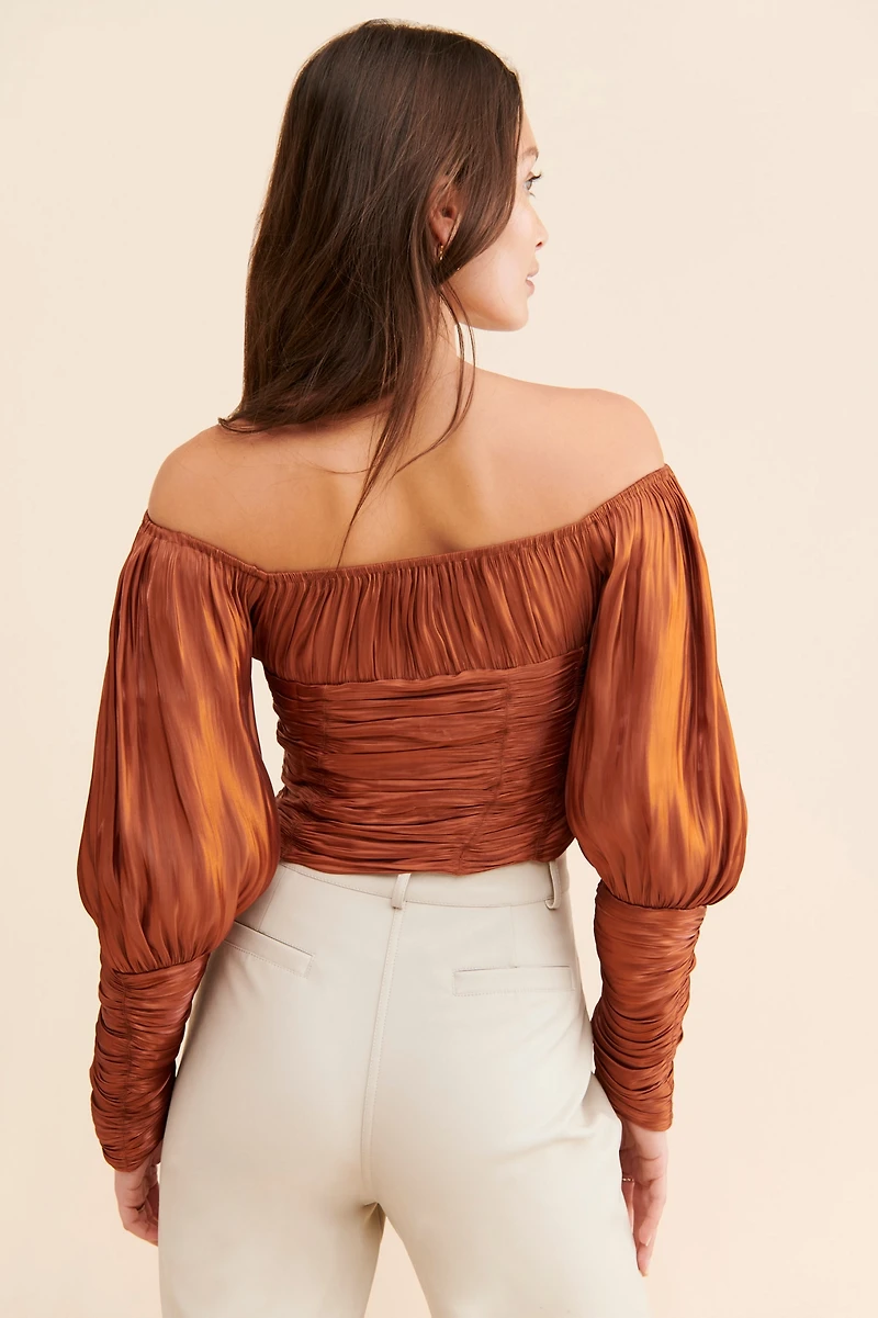 Line + Dot Danielle Ruched Blouse