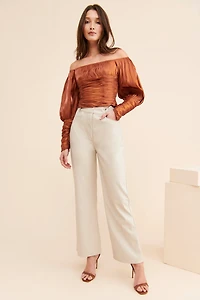 Line + Dot Danielle Ruched Blouse
