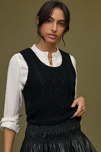 Cable-Knit Sweater Tank