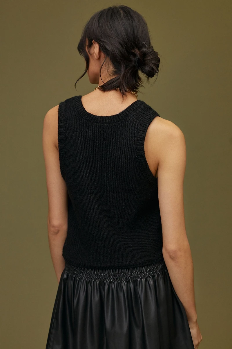 Cable-Knit Sweater Tank
