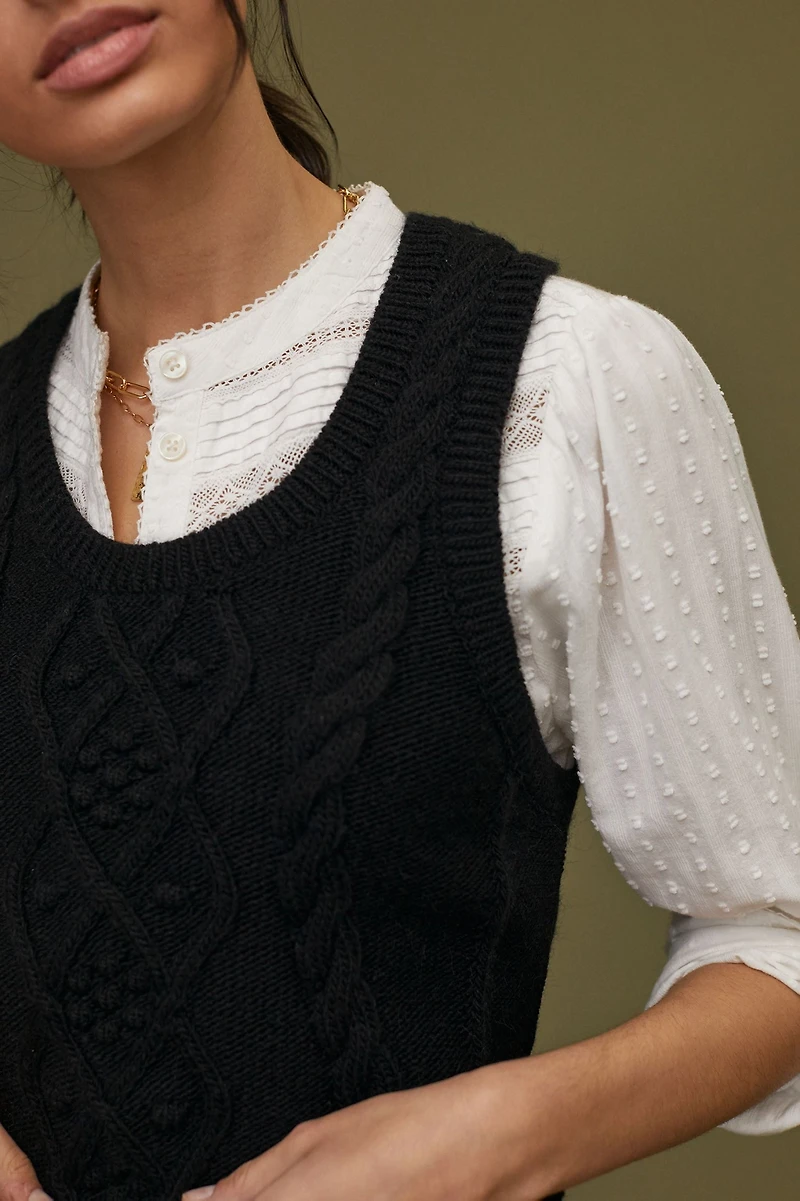 Cable-Knit Sweater Tank