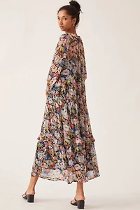 The Marais Printed Chiffon Maxi Dress
