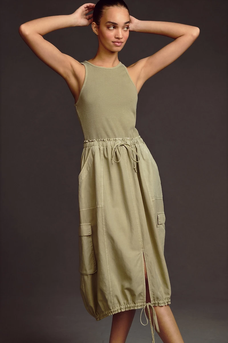 Daily Practice by Anthropologie High-Neck Tank Twofer Dress