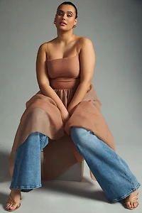 OhSevenDays Sheer Tiered Midi Dress