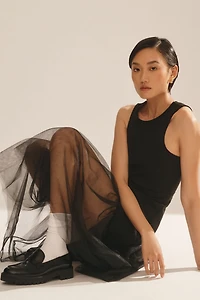 Maeve Tulle-Hem Tank Dress