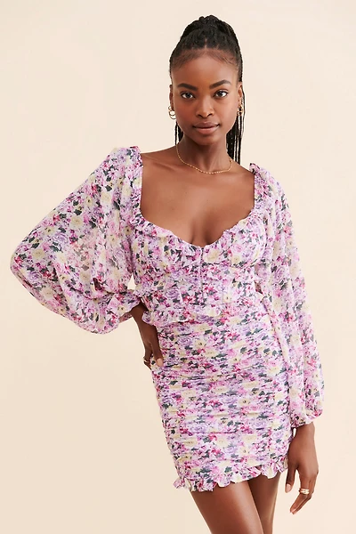 ASTR the Label Ruched Skirt Dress