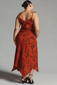 Ruffled V-Neck Slip Dress