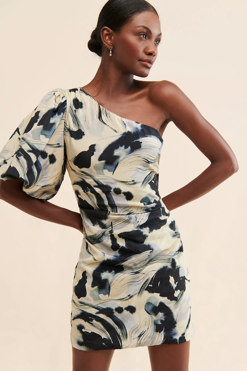 Let Me Be Rachel One-Shoulder Mini Dress