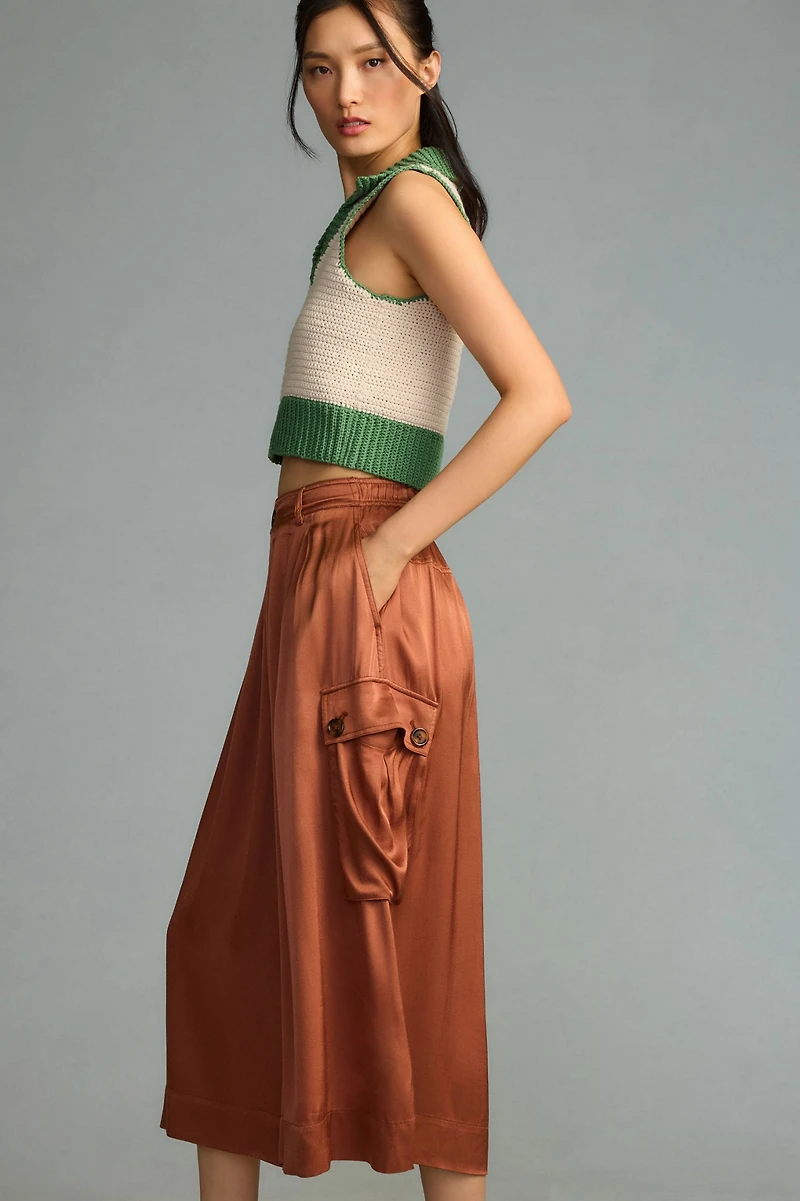 Silky Pleated Culottes