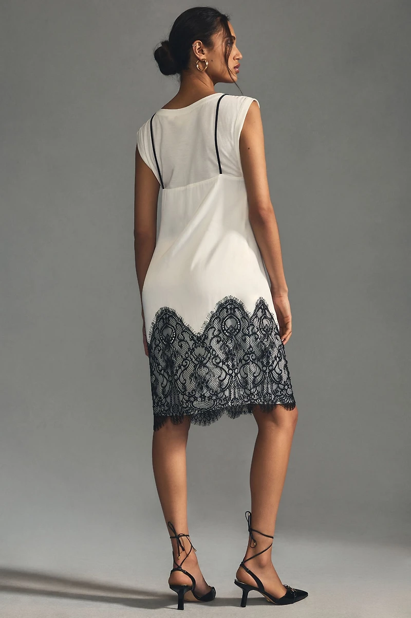 Maeve Lace T-Shirt Slip Dress