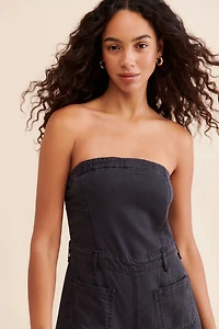 Pilcro The Skipper Strapless Crop Wide-Leg Jumpsuit