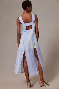 Square-Neck Slit Dress