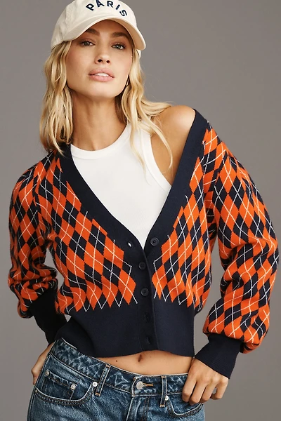 Maeve Balloon-Sleeve Cardigan Sweater