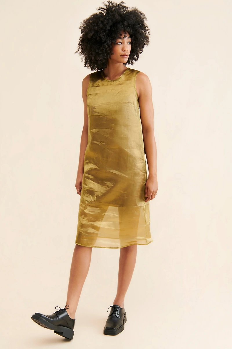 Let Me Be Sheer Slip Midi Dress