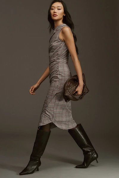 Maeve One-Shoulder Asymmetrical Slim Midi Dress