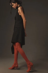 Sleeveless V-Neck Asymmetrical Blazer Dress