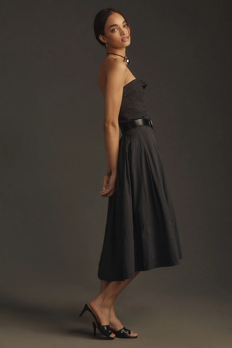 Pilcro Strapless Twofer Midi Dress