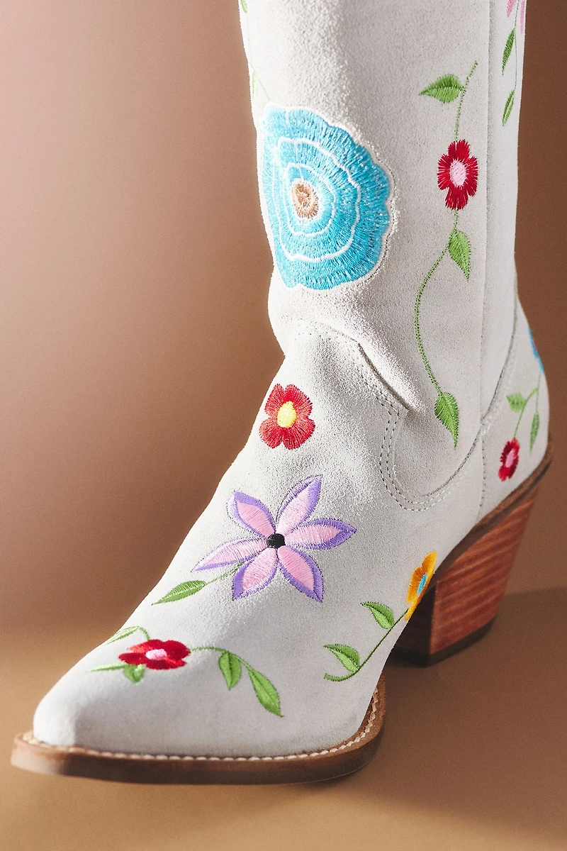 Dingo 1969 Flower Power Suede Tall Western Boots