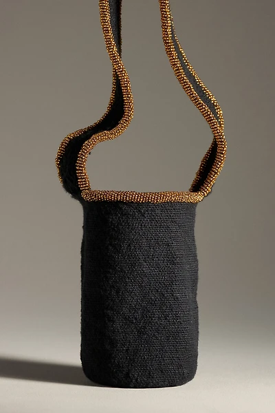 Soraya Hennessy Handmade Multicolor Beaded Bucket Bag