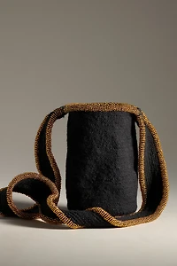 Soraya Hennessy Handmade Multicolor Beaded Bucket Bag