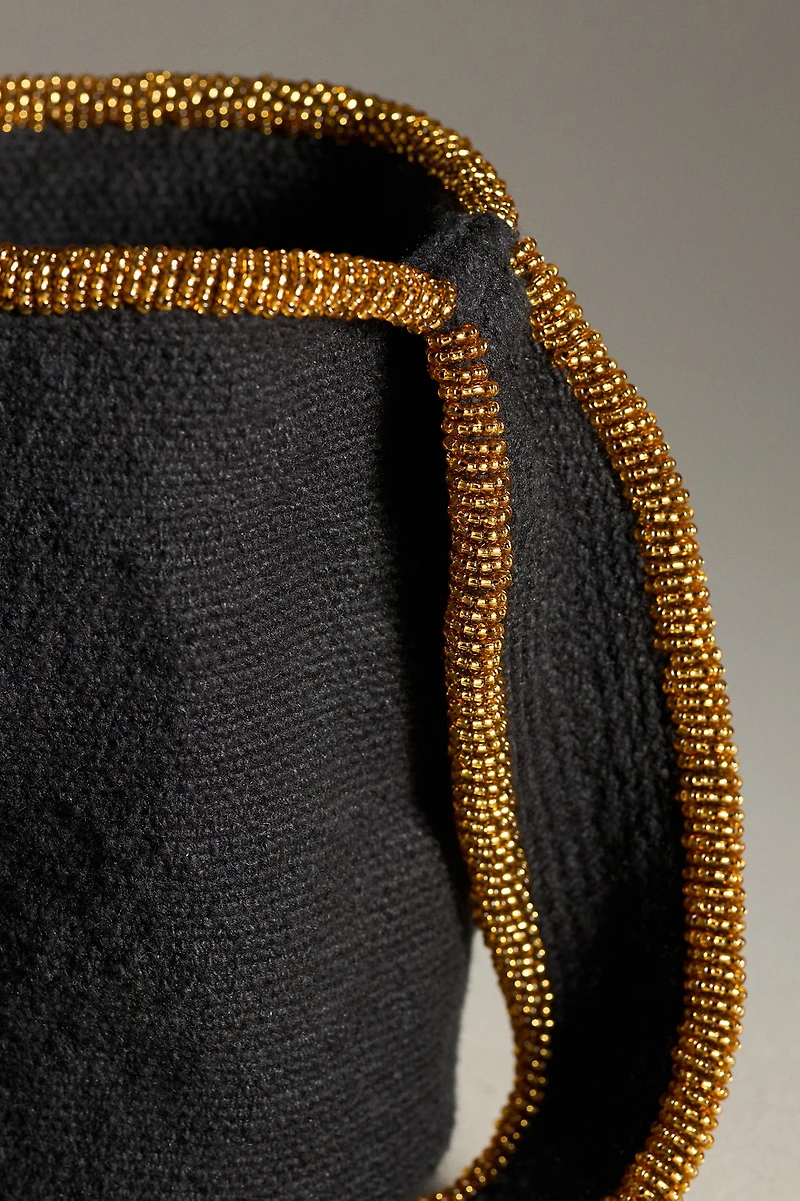 Soraya Hennessy Handmade Multicolor Beaded Bucket Bag